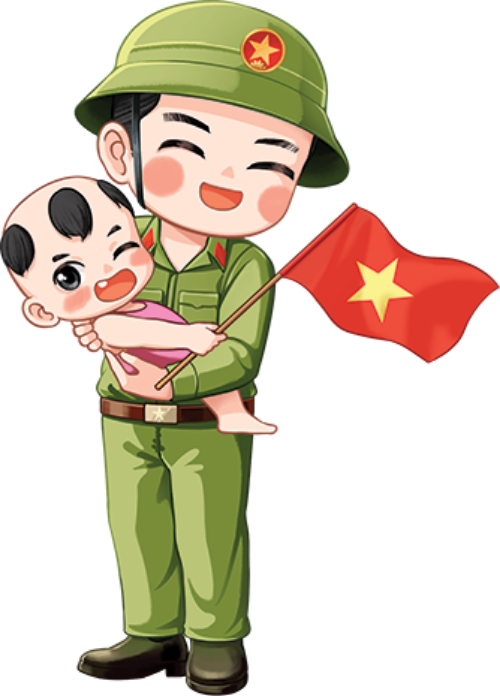 Bộ đội, chiến sĩ, cảnh sát, công an, police, Việt Nam, watercolor