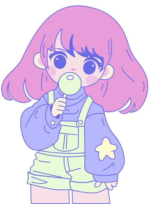Cô gái, gái, girl, nữ, anime, kem, ice cream, kẹo, candy
