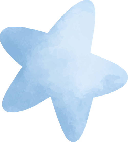 Ngôi sao, star, water color, màu nước, cute, dễ thương 6