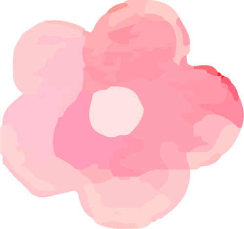 Hoa, flower, water color, màu nước, cute, dễ thương