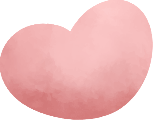 Trái tim, heart, water color, màu nước, cute, dễ thương 2