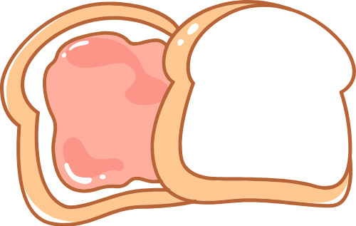Bánh mì, bread, sandwich, cute, dễ thương