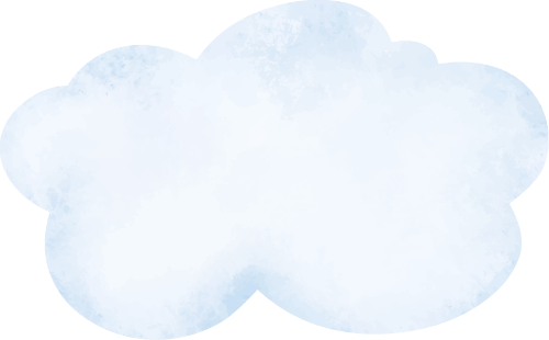 Mây, đám mây, cloud, water color, màu nước, cute, dễ thương