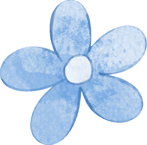 Hoa, flower, water color, màu nước, cute, dễ thương