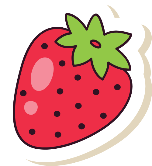 Dâu, strawberry, dễ thương, cute 3