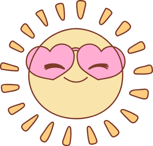 Mặt trời, sun, dễ thương, cute