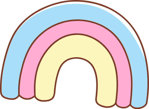 Cầu vồng, rainbow, dễ thương, cute