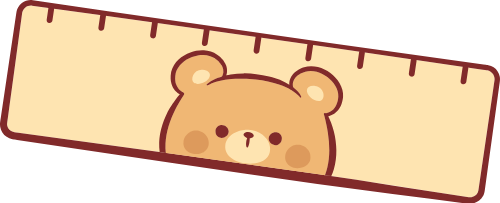Cây thước, thước, ruler, Gấu, bear, dễ thương, cute