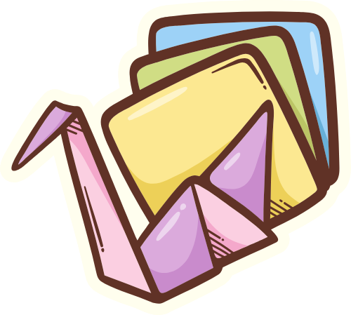 Giấp gấp hạt, giấy, paper, dụng cụ học tập,  learning tools 2