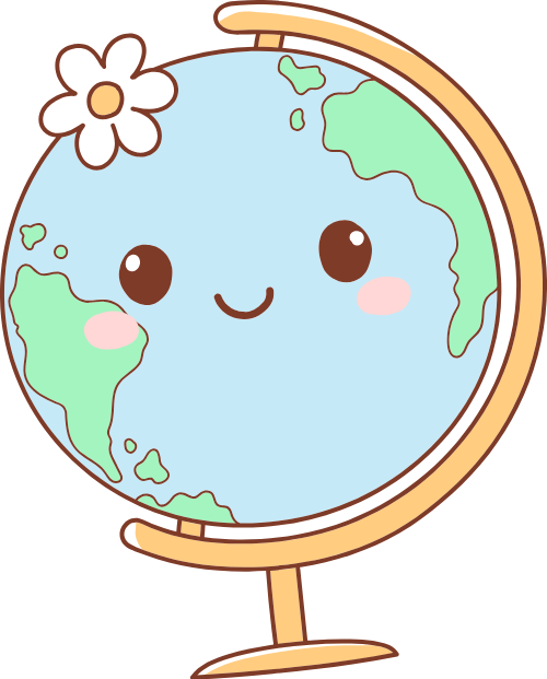 Trái đất, earth, quả địa cầu, globe, dễ thương, cute