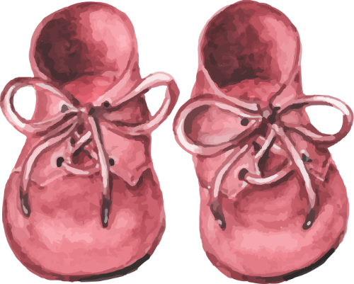 Giày, shoes, quần áo, clothes, em bé, baby, cọ, brush, màu nước, water color, bé gái, girl