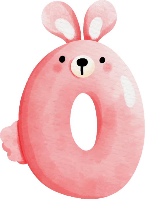 Chữ số, số, số đếm, number, thỏ, rabbit, số 0,0, zero