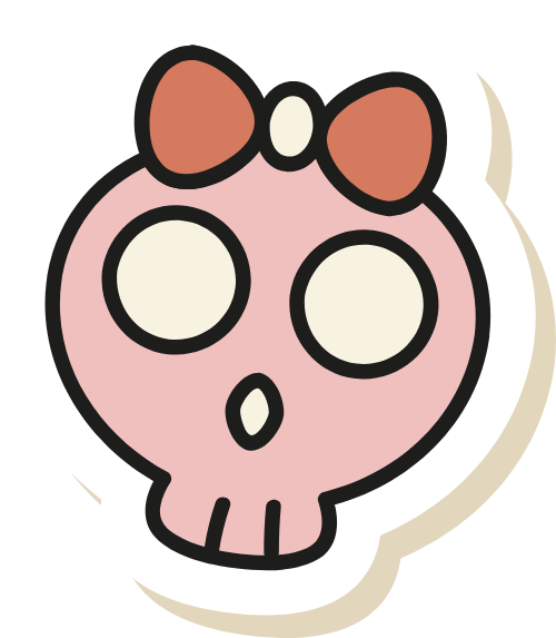 Đầu lâu, sọ người, dễ thương, skull, human skull, cute