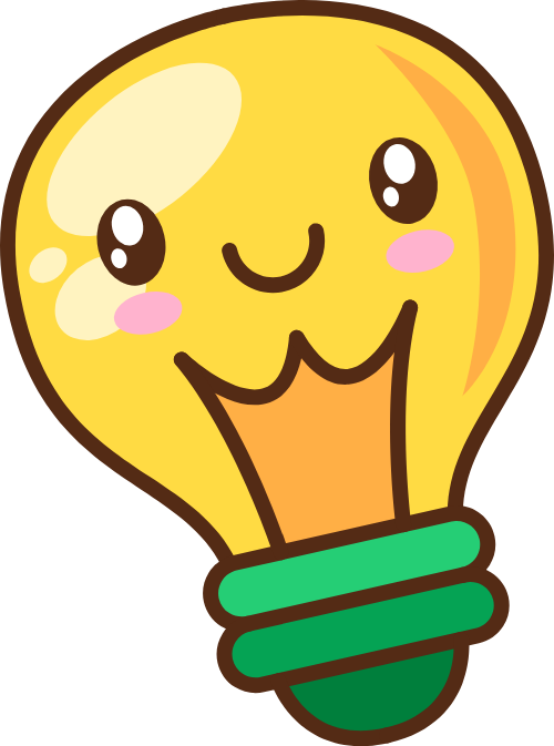 Bóng đèn, đèn, light, giáo dục, education, dễ thương, cute
