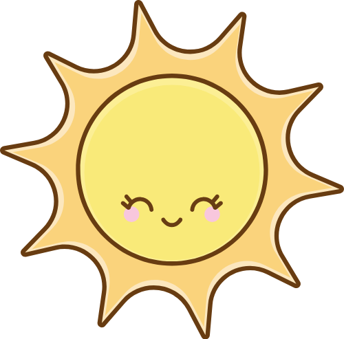 Mặt trời, sun, dễ thương, cute
