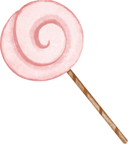 Kẹo, candy, kẹo dẻo, water color, màu nước, cute, dễ thương