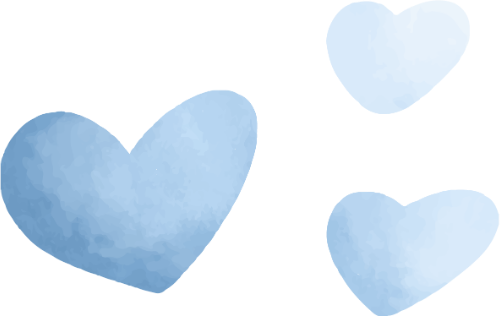 Trái tim, heart, water color, màu nước, cute, dễ thương