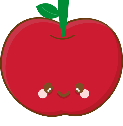 Táo, trái táo, apple, dễ thương, cute