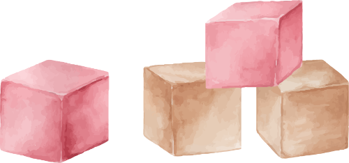 Vuông, khối, square, block, cọ, brush, màu nước, water color