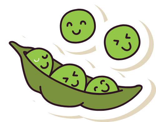 Đậu, đậu Hà Lan, beans, peas, dễ thương, cute