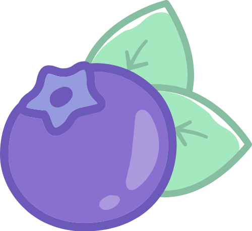 Việt quất, blueberry, cute, dễ thương