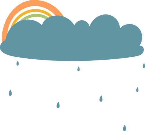 Mây, cầu vồng, mưa, clouds, rainbows, rain
