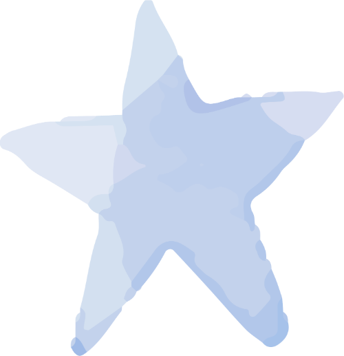 Ngôi sao, star, twinkle, water color, màu nước, cute, dễ thương