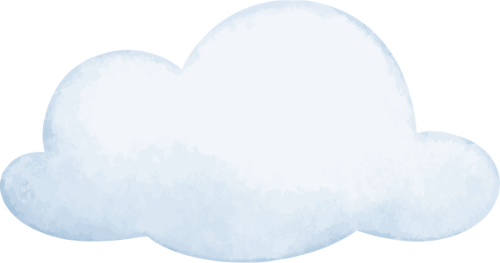 Mây, đám mây, cloud, water color, màu nước, cute, dễ thương
