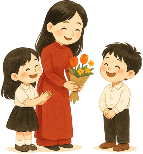 Học sinh, student, cô giáo, giáo viên, teacher, trường học, school, dễ thương, chibi 2
