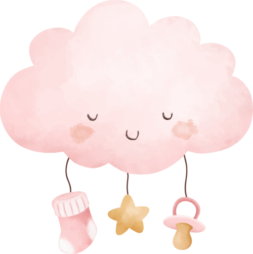Mây, đám mây, cloud, water color, màu nước, cute, dễ thương