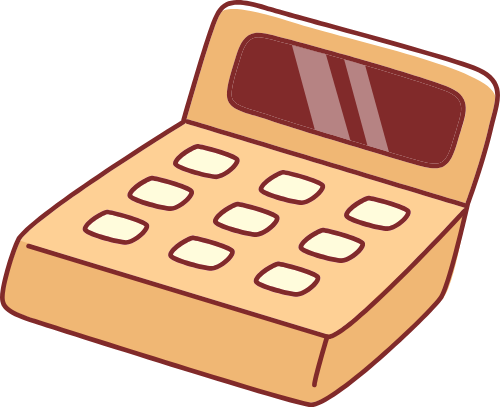 Máy tính, calculator, dễ thương, cute