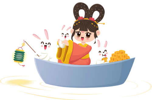Thỏ, bunny, rabbit, trung thu, mid autumn, mặt trăng, moon, cute, dễ thương 2