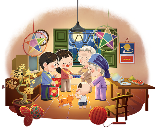 Trung thu, tết trung thu, mid-autumn, trăng rằm, lễ hội, festival, cute, dễ thương 3