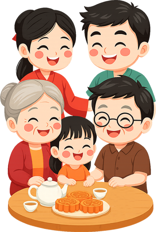 Gia đình, family, trung thu, mid autumn, cute, dễ thương