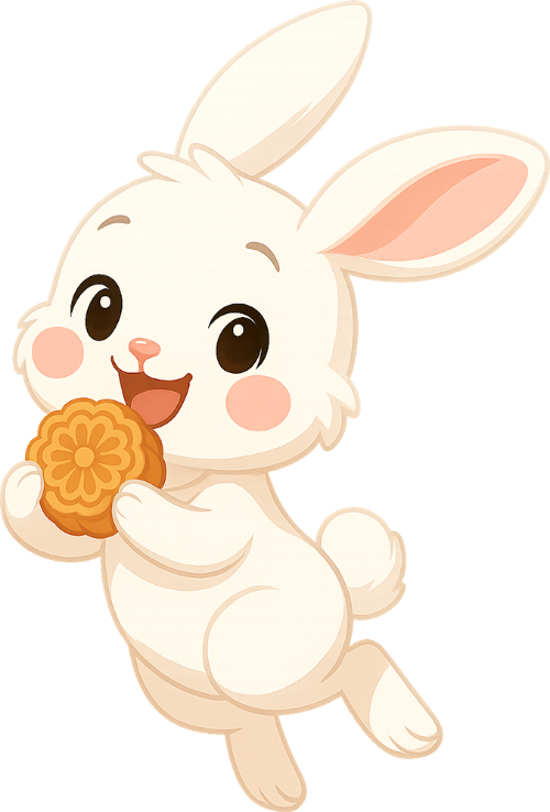 Thỏ, rabbit, bánh trung thu, moon cake, trung thu, mid autumn, dễ thương, cute 1