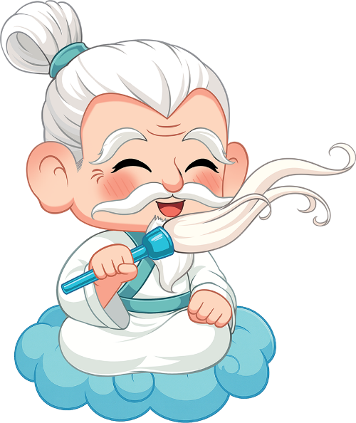 Ông bụt, ông tiên, trung thu, mid autumn, mặt trăng, moon, cute, dễ thương