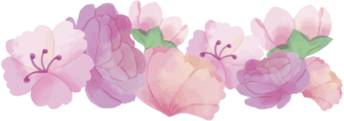 Hoa, hoa lá, flower, màu nước, water color 1