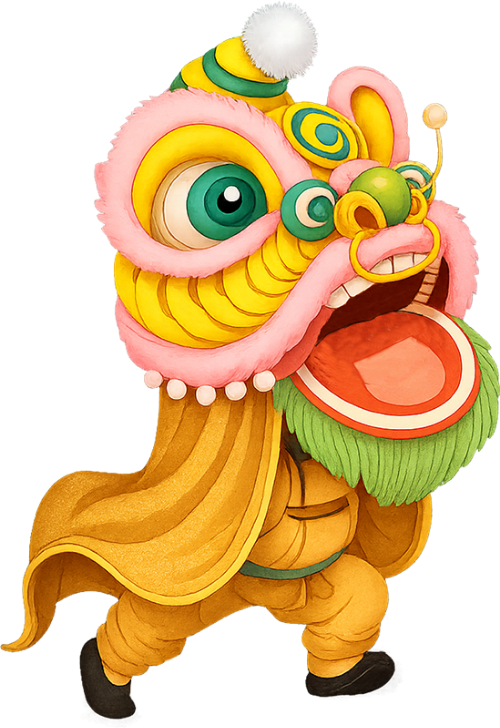 Lân, ông địa, lion dance, god of the land, trung thu, mid autumn, cute, dễ thương