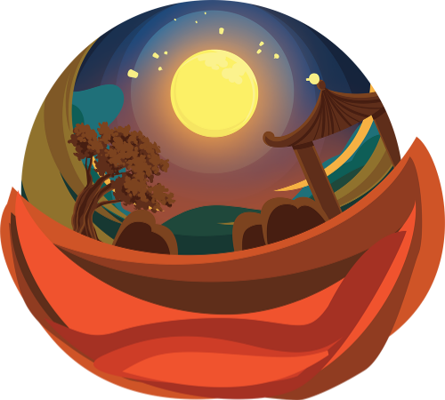 Trung thu, mid-autumn festival, trăng, moon, cảnh, scene