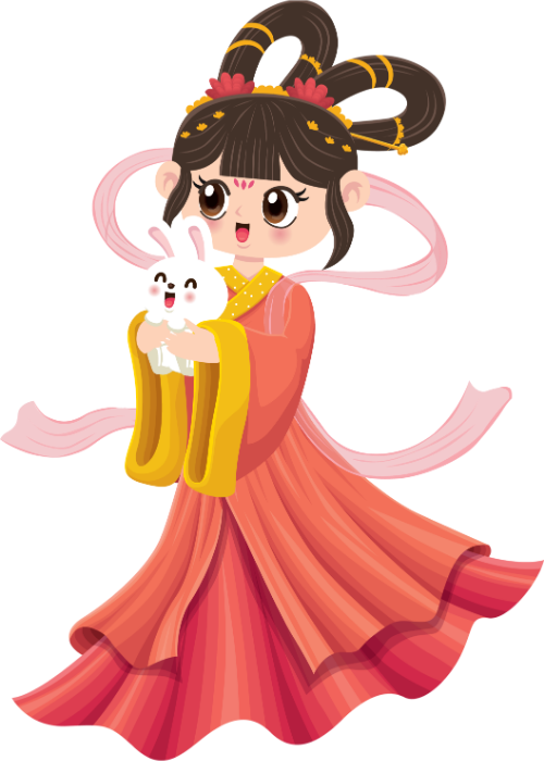 Thỏ, bunny, rabbit, trung thu, mid autumn, mặt trăng, moon, cute, dễ thương 3