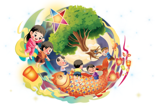 Trung thu, tết trung thu, mid-autumn, trăng rằm, lễ hội, festival, cute, dễ thương