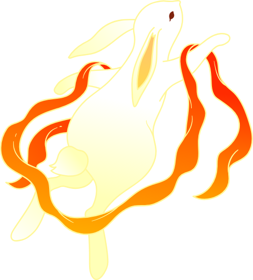 Thỏ, rabbit, trung thu, mid autumn, gradient