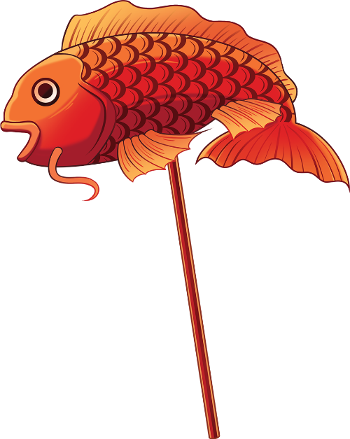 Lồng đèn, đèn lồng, cá chép, fish, trung thu, mid autumn, mặt trăng, moon, cute, dễ thương