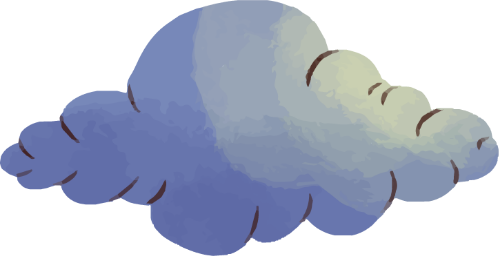 Mây, cloud, màu nước, water color
