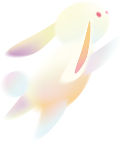 Thỏ, rabbit, màu loang, gradient