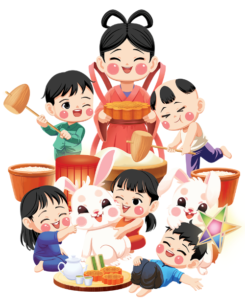 Trung thu, tết trung thu, mid-autumn, trăng rằm, lễ hội, festival, cute, dễ thương