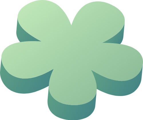 Hoa, flower, 3d, màu loang, gradient 1