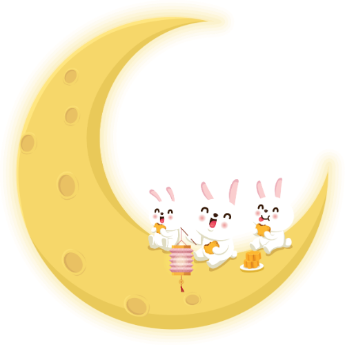 Thỏ, bunny, rabbit, trung thu, mid autumn, mặt trăng, moon, cute, dễ thương 1