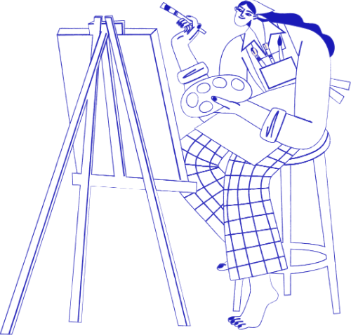 Gái, nữ, vẽ, sơn, girl, female, drawing, paint, line, nét
