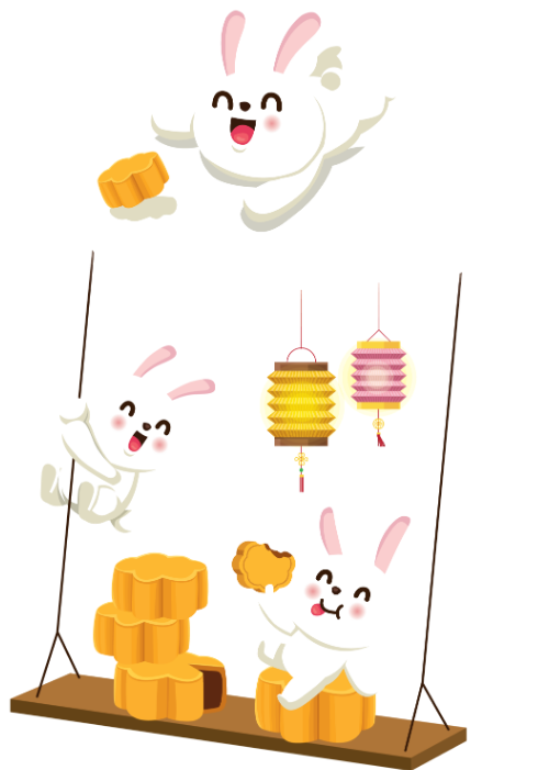 Thỏ, bunny, rabbit, trung thu, mid autumn, mặt trăng, moon, cute, dễ thương 6